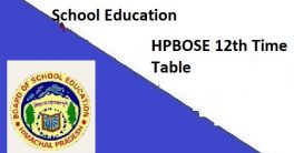 HPBOSE plus two Time Table