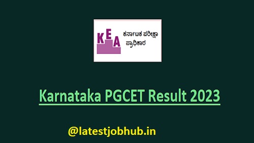 Karnataka PGCET Result 2023 Rank List 
