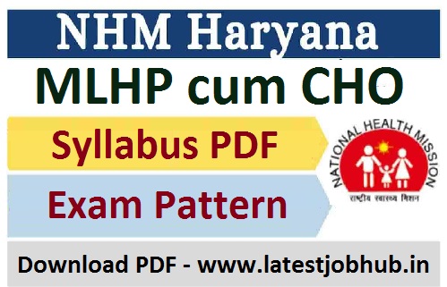 NHM Haryana CHO Syllabus 2023
