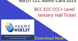 NIELIT CCC January Admit Card 2023