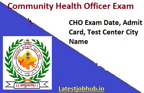Rajasthan CHO Exam Date hall Ticket