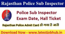 Rajasthan Police SI Admit Card 2023