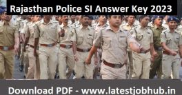 Rajasthan Police SI Answer Key 2023