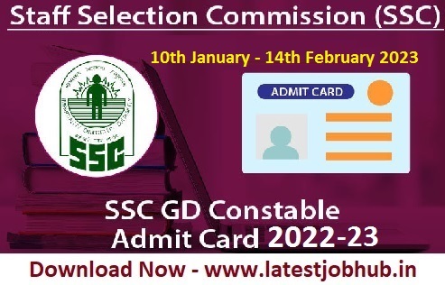 SSC Constable GD Admit Card 2023
