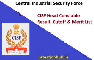 CISF Head Constable Ministerial Result 2023 HCM PST Score