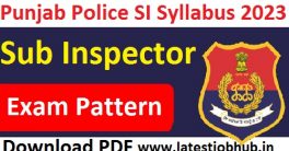 Punjab Police SI Syllabus 2023