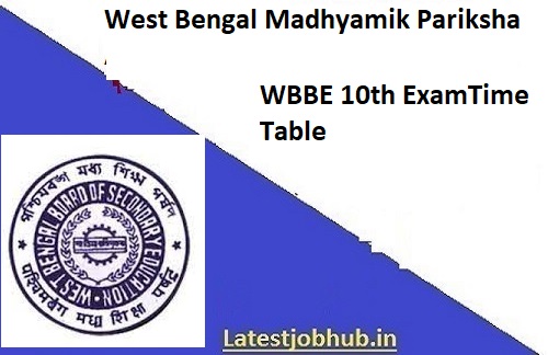 WB Board 10th Time Table