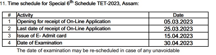 Assam TET Admit Card 