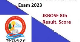 JK Board 8th Exam Score