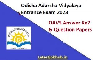 OAVS Entrance Exam Answer Key 2023 Class 6 To 9 Solved Paper