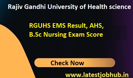 RGUHS B.Sc Nursing Result