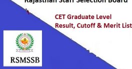 RSMSSB CET Graduate Level Cutoff