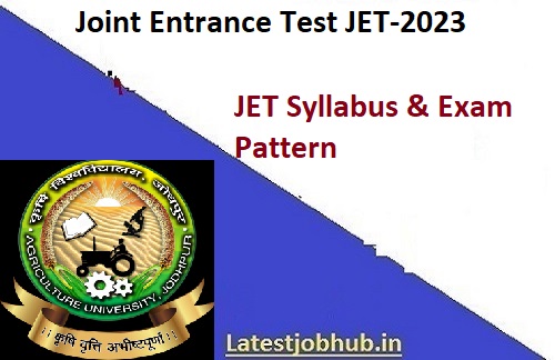 JET Agriculture Exam Pattern