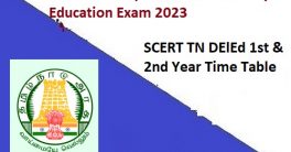 DGE TN Deled 1st 2nd Year Date Sheet