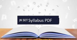 JK SET Exam Syllabus