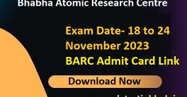 BARC Exam Schedule 2023