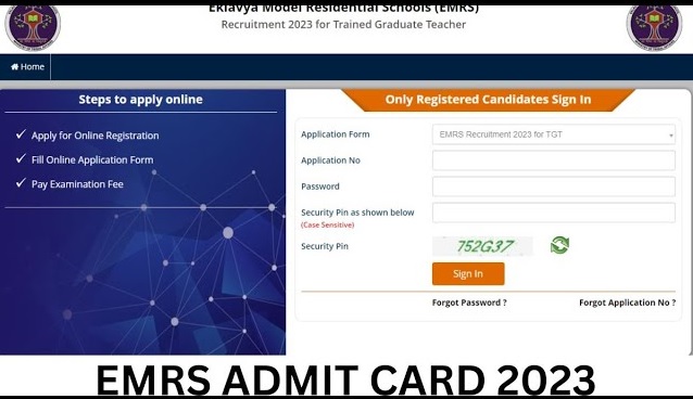EMRS TGT PGT Admit Card 2023-24