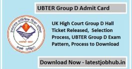 UBTER Group D Hall Ticket