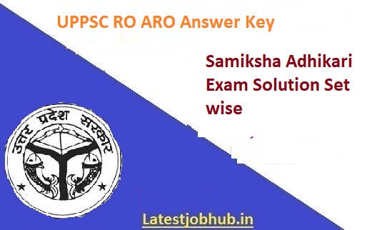 UPPSC RO ARO Answer Key 2023
