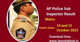 AP Police Sub Inspector Mains Result