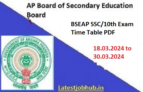 AP SSC Exam Time Table 2024