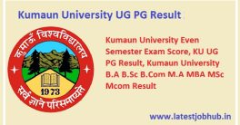Kumaun University UG PG Result 2024